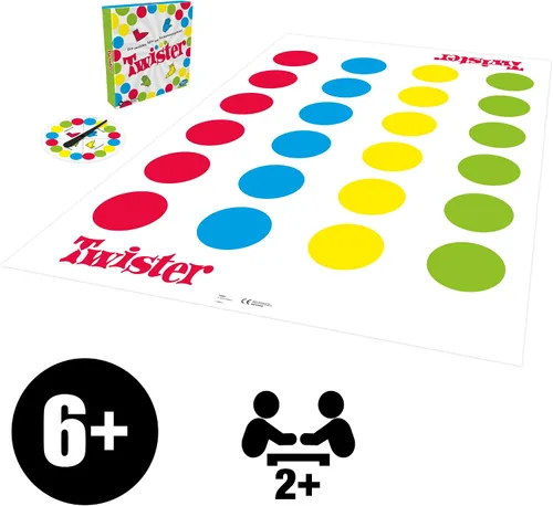 Miniatura 2 de Hasbro Gaming Twister Partyspiel für Familien und Kinder, Twister Spiel ab 6 años, klassisches Spiel für drinnen und draußen