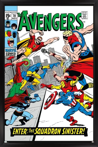 Miniatura 8 de Trends International Marvel Comics - Póster de pared de Avengers #70 Versión con marco de bronce