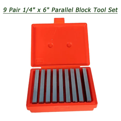 Miniatura 2 de 9 pares 1/4 x 6 maquinista bloque paralelo herramienta conjunto, 0.0002 paralelismo 3/4 a 1-3/4 precisión de acero de aleación emparejado barra