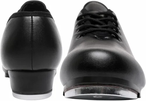 Miniatura 5 de Mens Split Sole Jazz Tap Dance Shoe Black Leather Dance Shoe