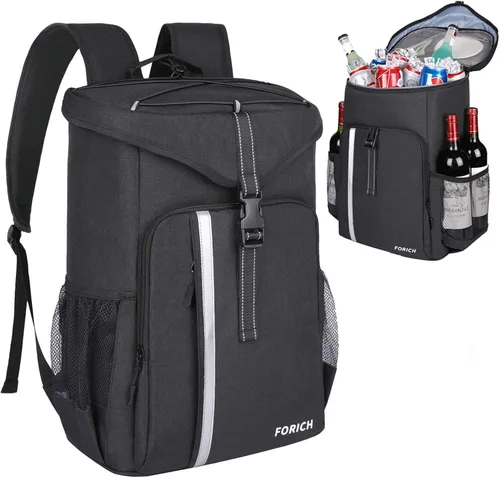 Miniatura 10 de FORICH Mochila enfriadora a prueba de fugas, aislada, impermeable, ligera, suave, para la playa, para hombres y mujeres, para trabajo, almuerzo, Gris