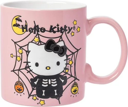 Miniatura 25 de Silver Buffalo Sanrio Hello Kitty - Taza de cerámica con lunares rojos y blancos, 20 onzas Hello Kitty lunares rojos y blancos