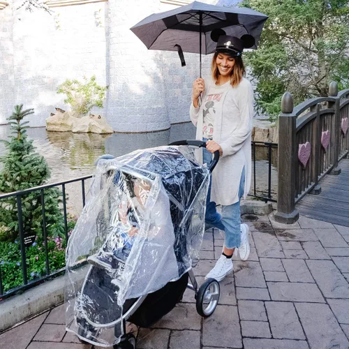 Miniatura 2 de Disney Baby by J.L. Childress - Funda de lluvia para cochecito, poncho para cochecito, accesorios para cochecito de bebé, ajuste universal