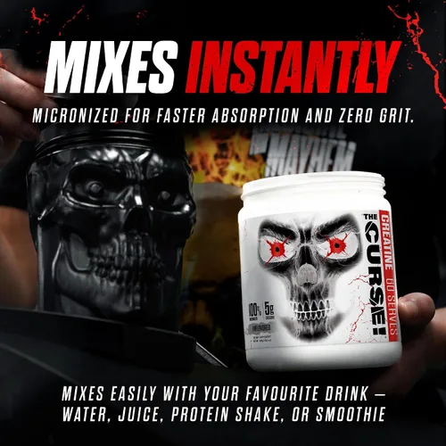 Miniatura 6 de JNX SPORTS The Curse! Creatina monohidrato en polvo, 100 porciones, creatina micronizada pura 0.18 oz por porción, 17.64 oz - 17.6 onzas
