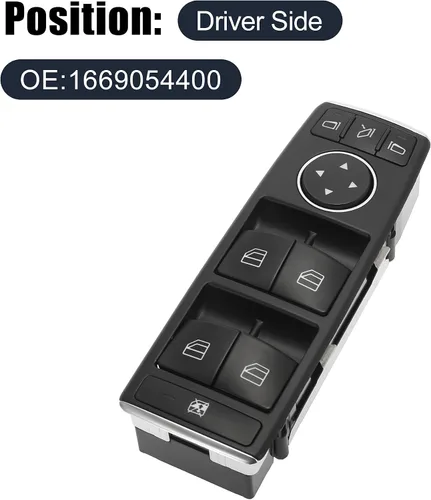 Miniatura 2 de X AUTOHAUX Interruptor de ventana eléctrica del lado del conductor principal delantero 1669054400 reemplazo para Mercedes-Benz ML350 2012 2013 2014
