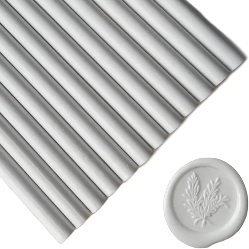Seal - 12 barras de cera para sellar cera con pistola de pegamento, palitos de cera para sellar cera, ideales para tarjetas, sobres, envoltura de