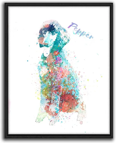 Miniatura 33 de Personal-Prints Regalo de arte personalizado para pared de perro, impresión artística moderna personalizada única de estilo acuarela La raza