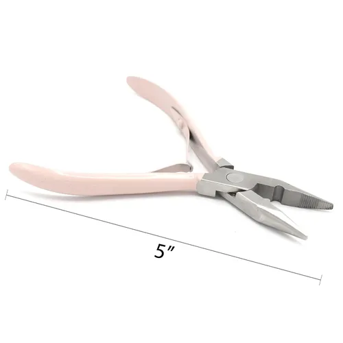 Miniatura 6 de Chocho - Herramientas profesionales de extensión de cabello, kit de cuentas de acero inoxidable, juego de alicates para cerrar y quitar cuentas