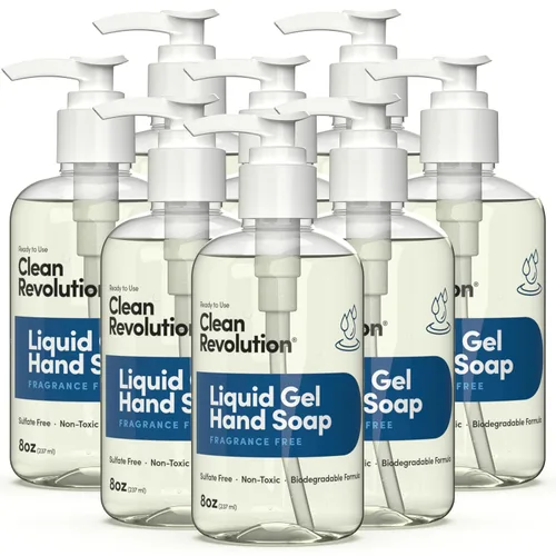 Miniatura 10 de Clean Revolution Jabón de manos en gel líquido, líquido sedoso rico, espuma rápida, enjuague rápido, contiene aceites esenciales reales