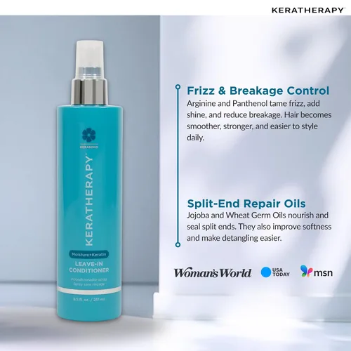 Miniatura 4 de Keratherapy Acondicionador hidratante sin enjuague en aerosol con infusión de queratina, 8.5 onzas líquidas, acondicionador hidratante sin enjuague