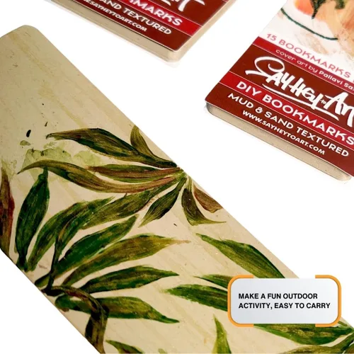 Miniatura 2 de Mud & Sand - Marcapáginas texturizadas (paquete de 2) – Papel mixto suave de 240 GSM para bocetos, acrílico, tinta, carbón y pasteles Barro y arena
