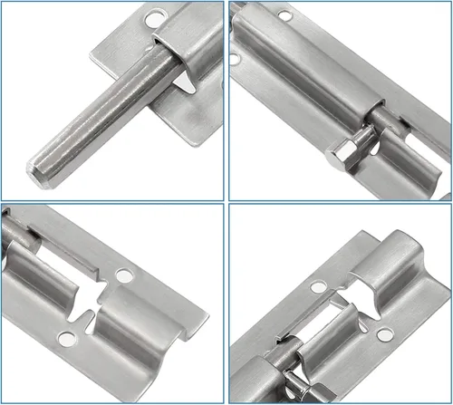 Miniatura 6 de Cerradura deslizante de seguridad para puerta, 6 unidades, perno de barril de 4 pulgadas/3.937 in con acero sólido resistente para mantenerte seguro