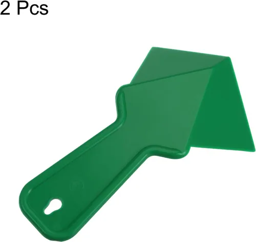 Miniatura 3 de uxcell Paleta de esquina interior de 4 pulgadas, herramienta de esquina de paneles de yeso de plástico, verde 2 piezas