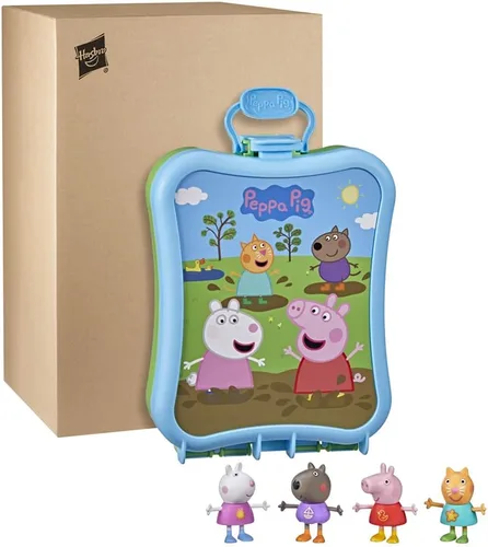 Miniatura 2 de Peppa Pig Peppa's Carry-Along Friends - Juego de 4 figuras con estuche de transporte, juguetes preescolares para aula, regalos de regreso a clases