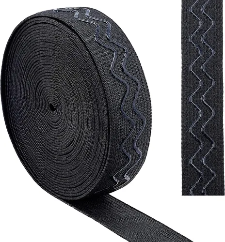 Miniatura 14 de GORGECRAFT Cinta elástica de silicona antideslizante de 5 yardas de 1 pulgada de ancho, banda de agarre elástica de goma, correas elásticas