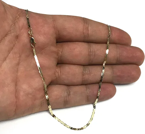 Miniatura 5 de Jewelry Affairs 10k Yellow Gold Mariner Link Chain Necklace, 1.7mm