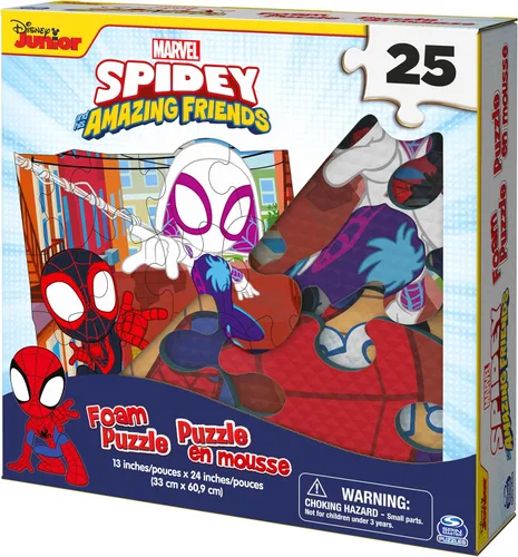 Miniatura 5 de Spin Master Games, Marvel Spidey and His Amazing Friends - Rompecabezas de espuma esponjosa, 25 piezas, juguetes de Spiderman, para edades de 4 años