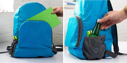 Miniatura 2 de Mochila plegable ultraligera, resistente al agua, duradera, para campamento, viajes, senderismo, mochila para hombres y mujeres (negro)