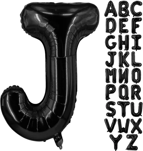 Miniatura 28 de Lovoir Globos grandes de 40 pulgadas con letras B negras de gran tamaño, globo de helio de aluminio de Mylar para decoración de fiesta de Letra B