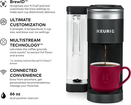 Miniatura 2 de Keurig K-Supreme SMART - Cafetera inteligente, tecnología MultiStream, prepara tamaños de taza de 6 a 12 onzas, color negro Brewid y Multistream