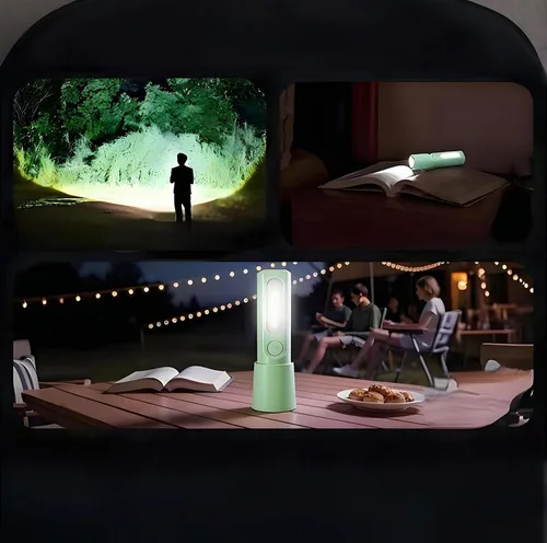 Miniatura 6 de Paquete de 4 mini linternas LED pequeñas, linternas recargables USB C, linterna combinada de linterna de campamento, linternas ultraligeras con zoom