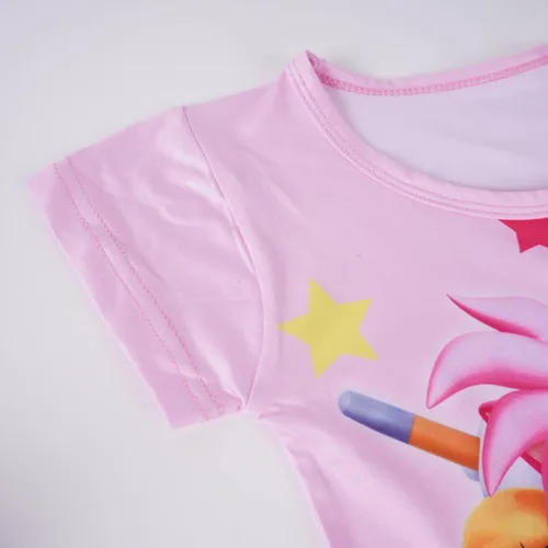 Miniatura 3 de Ermwojgrf Baby Girls Dress Princess Cartoon Casual Dress Short Sleeve Shirtdress Baby Girls Anime Print Dress