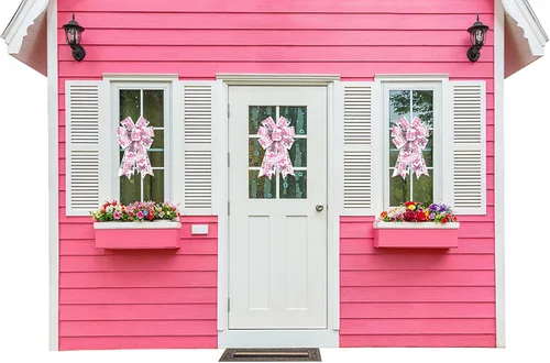 Miniatura 3 de ALIBBON Cinta de tela de arpillera de 2.5 pulgadas x 10 yardas para la concienciación del cáncer de mama, cinta rosa para combatir el cáncer, cintas