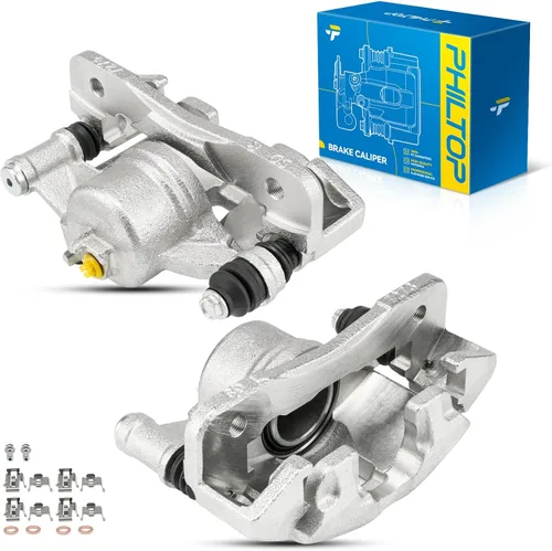 Miniatura 28 de PHILTOP Conjunto de Pinza de Freno de Disco Delantero Compatible con Jeep Wrangler 1990-2006, Jeep Cherokee 1990-2001, Grand Cherokee 1993-1998