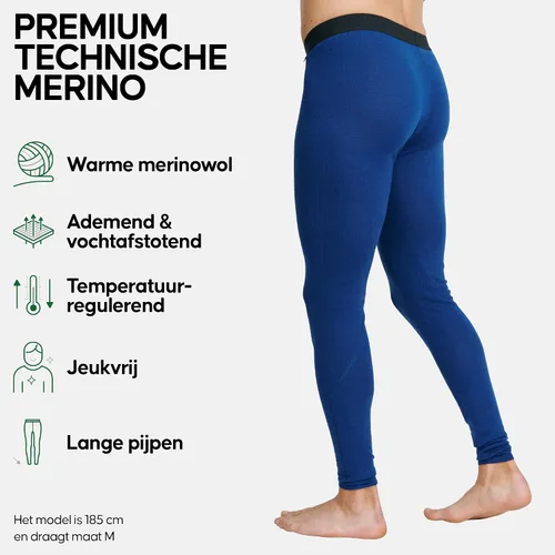 Miniatura 2 de Danish Endurance Merino Wool Base Layer Pants for Men, Thermal Long Johns
