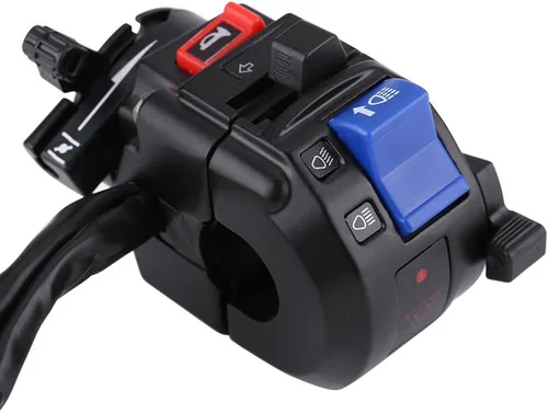 Miniatura 9 de Keenso Interruptor de manillar de motocicleta de 7/8 pulgadas, interruptor de parada de arranque de haz alto y bajo de 12 V