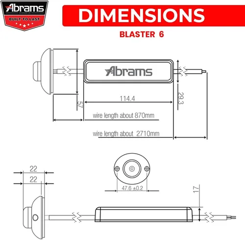 Miniatura 7 de Abrams. Faros escamoteables LED, Ámbar/Blanco