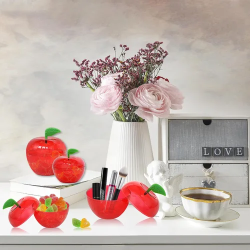 Miniatura 6 de 20 recipientes pequeños de plástico con forma de manzana con forma de manzana para regalo de graduación, regalo de agradecimiento para profesores