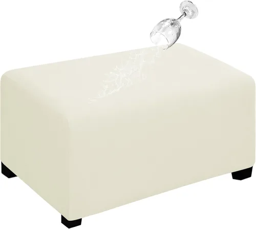 Miniatura 52 de Easy-Going Funda para Otomán Elástica 100% Doble Impermeable Rectangular Plegable Taburete de Almacenamiento Protector de Muebles Funda Suave