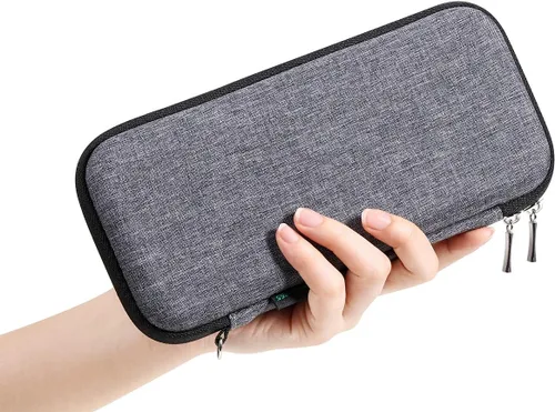 Miniatura 5 de Estuche Duro Mejorado para Lápices para Adultos, Estuche Resistente para Bolígrafos con Cremallera - Gris