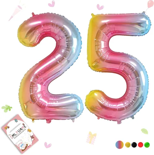Miniatura 134 de Globos de números de 40 pulgadas del 0 al 9 dorados grandes del número 0, globos digitales para suministros de decoración de celebración de fiesta