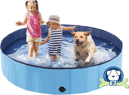 Miniatura 10 de Eooqi Piscina plegable para perros, bañera portátil para mascotas y piscina infantil, bañera plegable para cachorros, perros pequeños, medianos