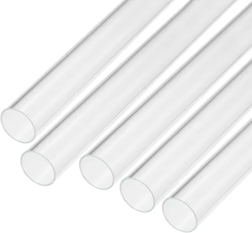 Miniatura 18 de MECCANIXITY Tubo acrílico transparente rígido redondo 9 piezas 0.157 in (5/32 pulgadas) ID 0.315 in (5/16 pulgadas) OD 6" para lámparas y linternas