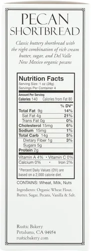 Miniatura 6 de Rustic Bakery Galletas Shortbread Pecan, 4 oz