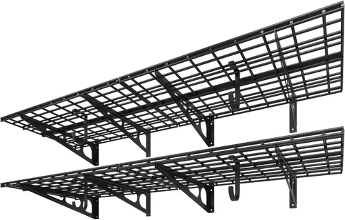 Miniatura 8 de FLEXIMOUNTS - Repisas de pared para garaje, 2 unidades Negro