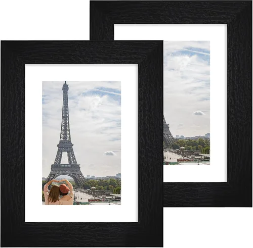 Miniatura 92 de Hongkee - Juego de 2 marcos de fotos, HK042515-MD5.5X8.5-BK(2PK)