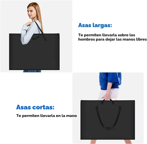 Miniatura 9 de Bolsa de Portafolio de Arte ZKOO, Estuche de Portafolio de Lienzo de Arte Ligero con Correa de Hombro de Nylon, Estuche de Almacenamiento Portátil