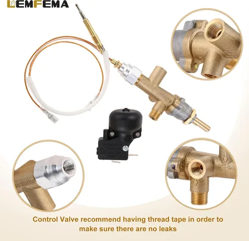 Miniatura 3 de Reparación de calentador de patio de gas propano, piezas de repuesto para sensor de termopar y controles de interruptor de volcado, kit
