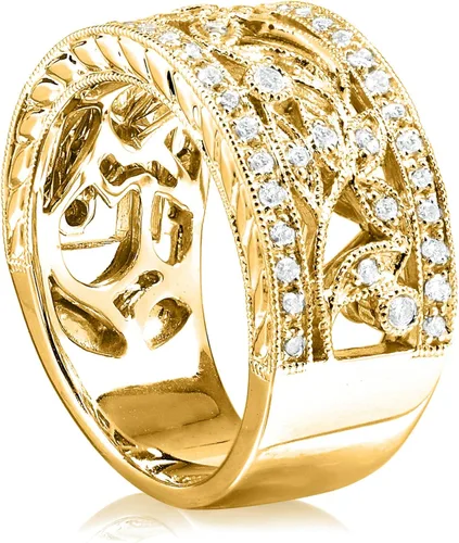 Miniatura 2 de Kobelli Vintage Style Diamond Fashion Floral Band 14 CTW en oro amarillo de 14 K