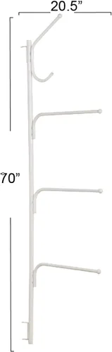 Miniatura 2 de Household Essentials Hinge-It Clutterbuster Valet - Toallero familiar, color blanco