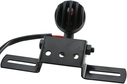 Miniatura 3 de KATUR 1 lámpara de freno para motocicleta de 12 V 10 W, licencia de freno compatible con Chopper Bobber Cafe Racer, carcasa de acero bala Motos