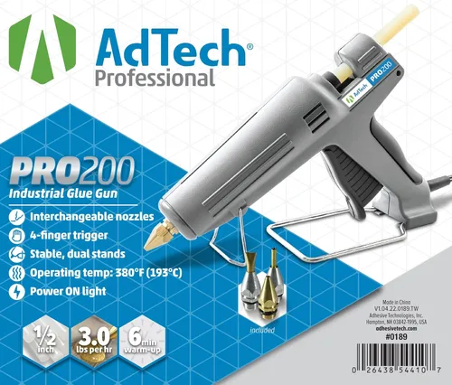 Miniatura 4 de Pistola de pegamento termofusible AdTech de tamaño completo de alta potencia industrial – Pistola de pegamento termofusible de grado profesional