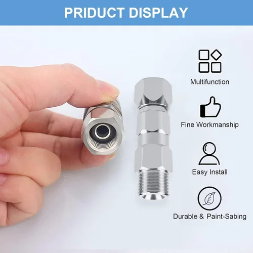 Miniatura 4 de Junta pulverizadora giratoria de 360 grados de acero inoxidable sin aire, manguera de pistola de pulverización de alta presión, accesorios