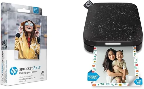 Miniatura 12 de Impresora fotográfica portátil HP Sprocket 2x3 (Negro Noir) Imprime imágenes en papel adhesivo Zink, desde tu dispositivo iOS y Android.