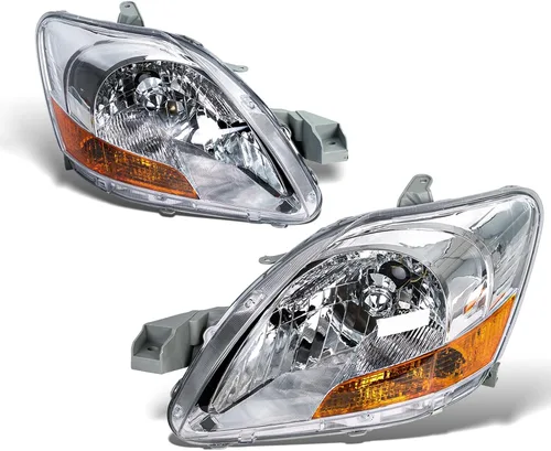 Miniatura 2 de BLACKHORSE-RACING Juego de faros delanteros izquierdo y derecho compatible con Toyota Yaris Sedan 2007 2008 2009 2010 2011, sustituye al número OE