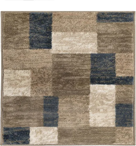 Miniatura 13 de Superior alfombra de área de la colección diseñador Clifton, 8 mm de altura de apilado, con respaldo de yute, diseño geométrico contemporáneo, Beige